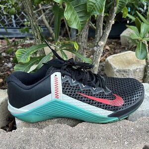 Nike Metcon 6 'Black Light Blue Fury Light Bone' Men's Size 9 [CK9388-070]